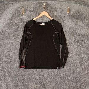 The North Face Womens Black Long Sleeve Baselayer Top Outdoors Hiking Sz Medium